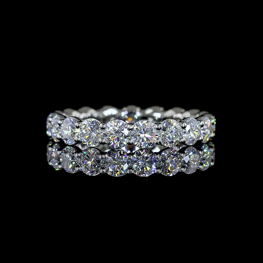 2.12 Cts Platinum Round Shape Eternity Band Eternity Band