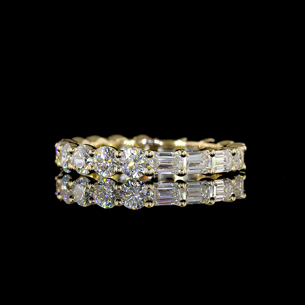 1.95 Cts 14k Yellow Gold Round Shape Eternity Band Eternity Band