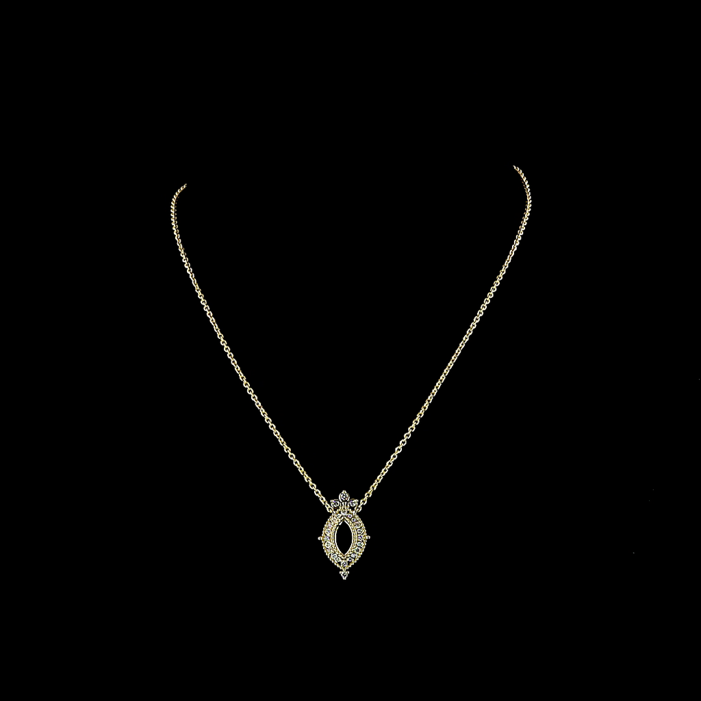 0.25 Cts 14k Yellow Gold Round Shape Special Pendant