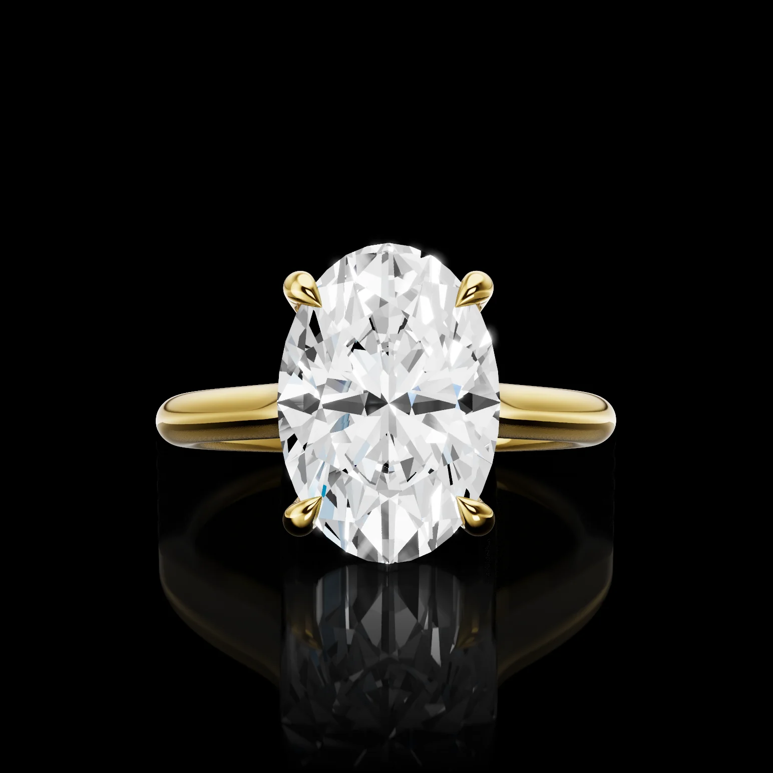 0.12 Cts 18k Yellow Gold Round Shape Hidden Halo Ring