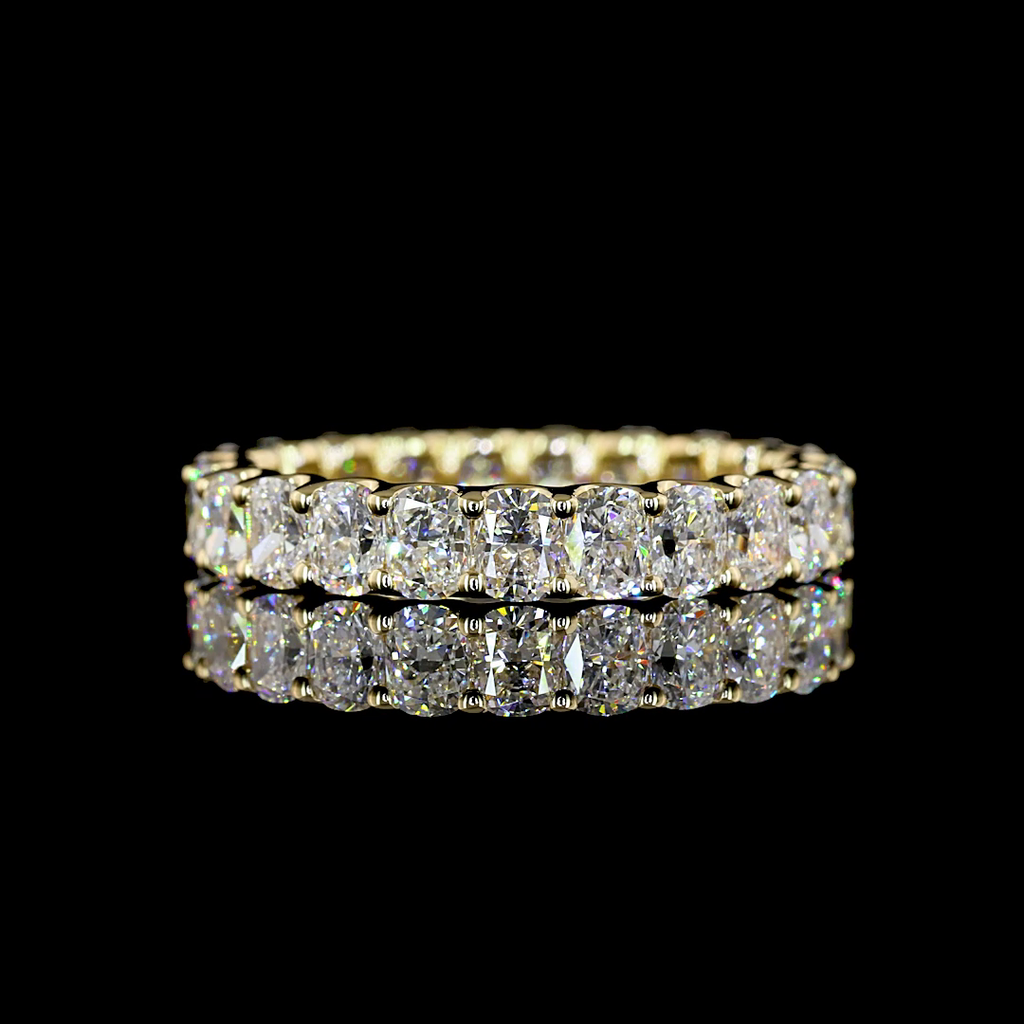 2.31 Cts 14k Yellow Gold Cushion Brilliant Shape Eternity Band Eternity Band