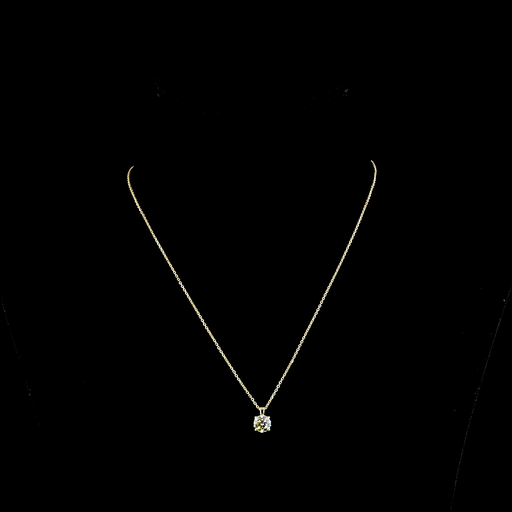 [PD14YRD100P] 1 Cts 14k Yellow Gold Round Shape Pendant Pendant