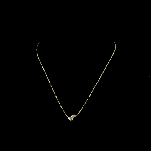 [PD14Y35BEW] 0.39 Cts 14k Yellow Gold Mix Shape Pendant Pendant