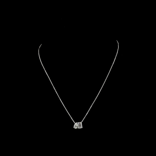 [PD14W150PNS] 1.62 Cts 14k White Gold Mix Shape Pendant Pendant
